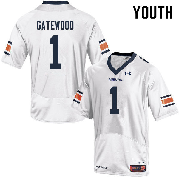 Youth #1 Joey Gatewood Auburn Tigers College Football Jerseys Sale-White